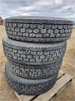 (4) 285/75R24.5 Truck Tires