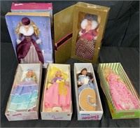 6 Collectible Barbie Dolls