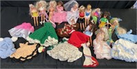 12+/- Vintage Barbies, Vintage Crocheted Barbie