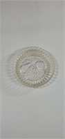 Clear Glass Trinket Dish/Ashtray with Sawtooth