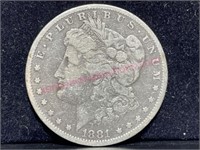 1881-O Morgan Silver Dollar (90% silver)