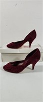 9 West Saude Blair Ruby Red High Heels Size 5 M