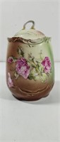 Vintage  Bavaria Floral Porcelain  Lidded Jar