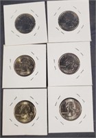 6-New Hampshire D & P Mint State Quarters