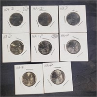 8- Hawaii D & P mint State quarters