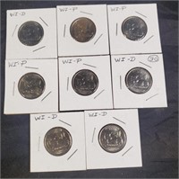 8- Wisconsin D & P mjnt State quarters