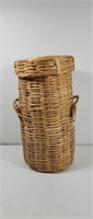Vintage  Tall Woven  Wicker Basket