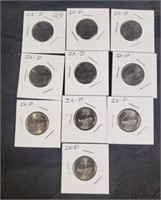 10- Iowa D & P mint State quarters