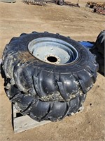 (2) 14.9-24 Pivot Tires & Wheels