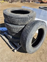 (5) 285/75R24.5 Tires