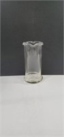 Clear Glass Wide Mouth Vase with Hexagonal