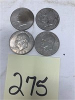 1974,1972,1971,1976 & 1976 Eisenhower Dollars