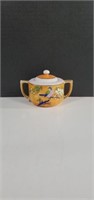 Vintage Hand Painted Lidded Double Handled