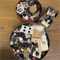 Trio of Tins w/ Buttons
