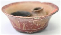 3 Pcs of Native American Pottery. Includes Red/