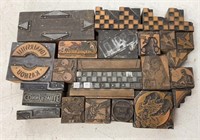 Vtg Printer Blocks (Borders & Objects)