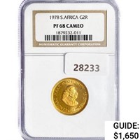 1978 2R .24oz S.Africa Gold NGC PF68 CAMEO