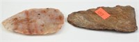 (2) Native American Points. 3.25 - 3.5" in