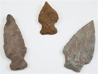 (3) Native American Points. Two are side notch