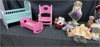 10+/- Dolls, 2 Doll Baby Beds,