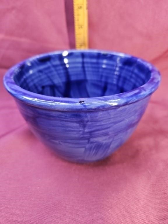 Fiesta cobalt swirl glaze mixing bowl, 4"