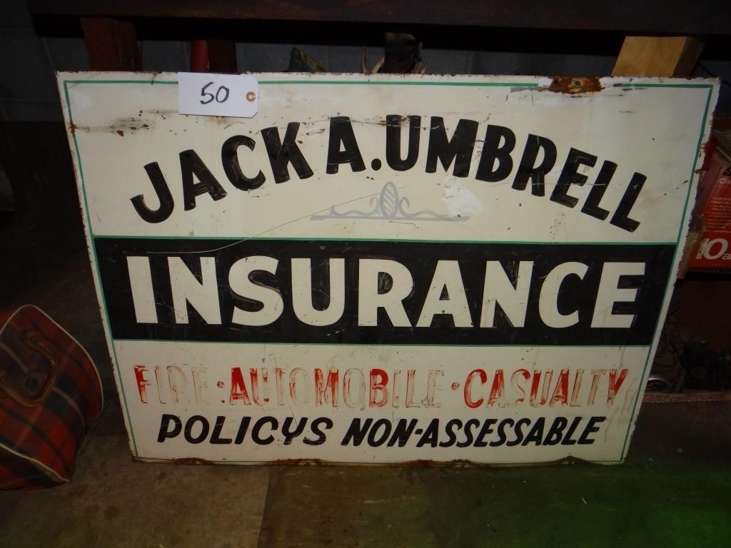 Umbrell metal sign