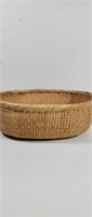 Oval Woven Basket With Oak Wood Bottom