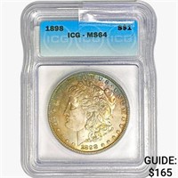 1898 Morgan Silver Dollar ICG MS64