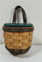 Longaberger Little Elf Green Liner Hanging Basket