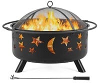 Yaheetech 30in Fire Pit, Wood Burning, with Spark