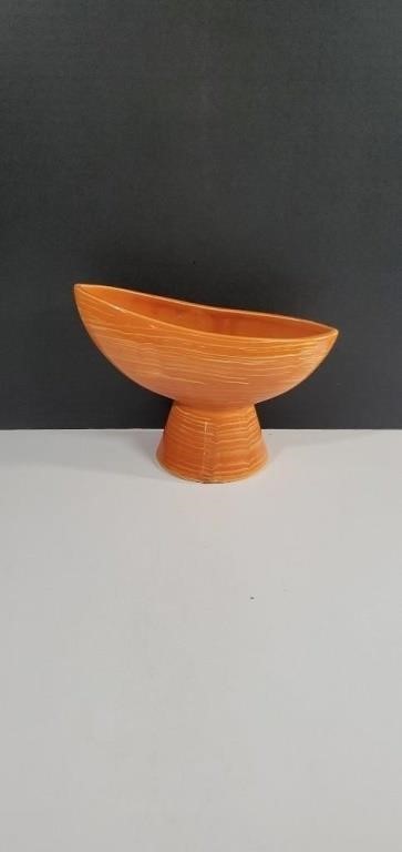 Vintage McCoy Pottery Orange Swirl Crescent