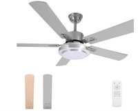 52 Inch Ceiling Fan with Lights, Remote Control, R