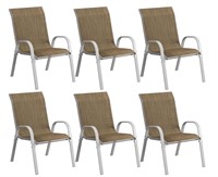 Amopatio Patio Chairs Set of 6, Outdoor Stackable