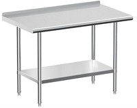 Stainless Steel Work Table with Backsplash, for Pr