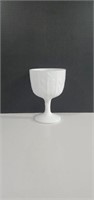 1975 FTD Oak Leaf Milk Glass Goblet