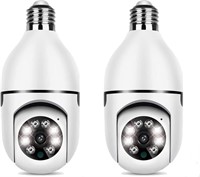 NEW $45 2PK Light Bulb Security Cameras