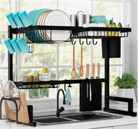 Over The Sink Adjustable Dish Drying Rack, 2-tier,