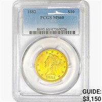 1882 $10 Gold Eagle PCGS MS60