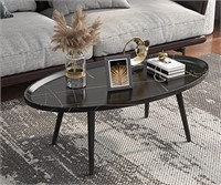 ANS HOME Wooden Coffee Table, 47.2", Black - UNUSE