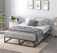 Bilily 10" King Bed Frame with Steel Slat Support,