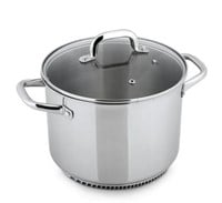 TURBO 8 QT Stainless Steel Stock Pot FOR GAS STOVE