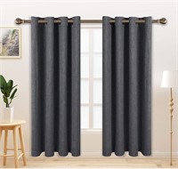 LORDTEX Linen Look Textured Blackout Curtains with