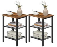 HOOBRO End Tables/Nightstands, Set of 2, 3-Tier Si