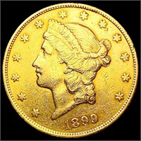 1899-S $20 Gold Double Eagle CLOSELY UNCIRCULATED