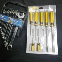 AKAR SAE Como wrench set & 7 pc screwdriver set