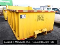 140"L X 8'W X 5'H ROLL OFF BIN W/DUMP GATE &