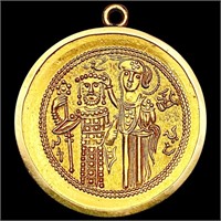 1028-1034 Byzantine .1828oz Gold Solidius w/ 14K