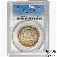 1892 Columbia Half Dollar PCGS MS63
