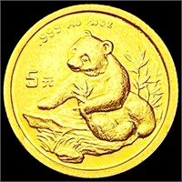 1998 China 1/20oz Gold 5 Yuan CLOSELY