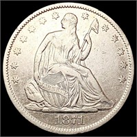 1871-S Seated Liberty Half Dollar LIGHTLY